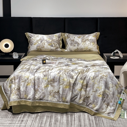 匠心 2024新款60支天丝棉数码印花夏被四件套 克洛伊