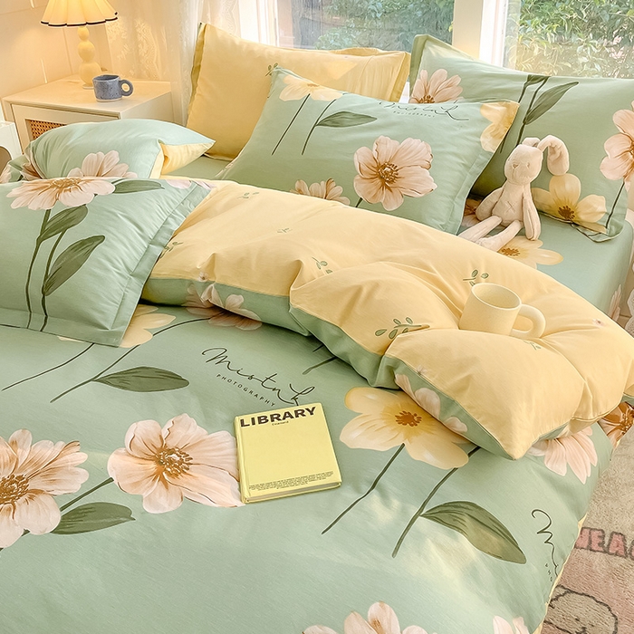 91家纺网 家纺一手货源 找家纺 绵庭家纺 2024新款AB版12868全棉印花单枕套 千垛嫚柔