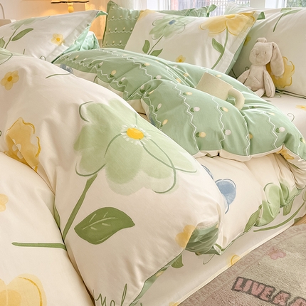 91家纺网 家纺一手货源 找家纺 （总）绵庭家纺 2024新款AB版12868全棉印花单被套