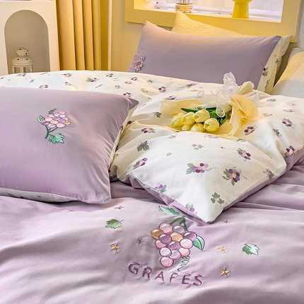 91家纺网 家纺一手货源 找家纺 （总）乐童家纺 2024爆款全棉1332呆萌小刺绣系列四件套