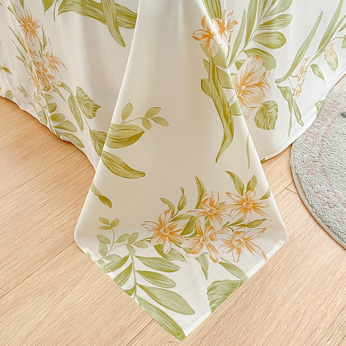 91家纺网 家纺一手货源 找家纺 绵庭家纺 2024新款AB版全棉印花系列四件套 羽飞舞