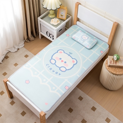 91家纺网 家纺一手货源 找家纺 （总）欣品希家纺 2024新款A类冰丝印花儿童凉席三件套