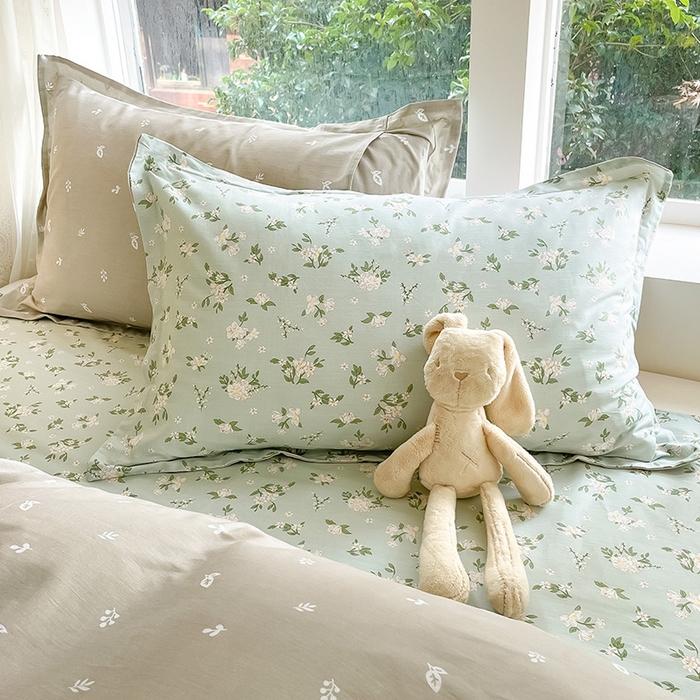 91家纺网 家纺一手货源 找家纺 绵庭家纺 2024新款AB版全棉印花系列四件套 盛夏茶花