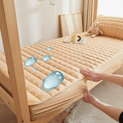 91家纺网 家纺一手货源 找家纺 （总）爱思凯家纺 2025新款曲线格床笠（学生-防水）