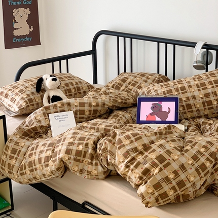 91家纺网 家纺一手货源 找家纺 （总）六巷胡同 2024新款40支全棉13372韩系INS卡通减龄篇四件套