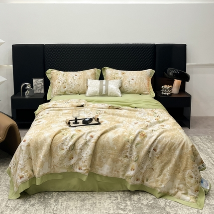 91家纺网 家纺一手货源 找家纺 （总）匠心 2024新款50S莱赛尔夏被四件套 