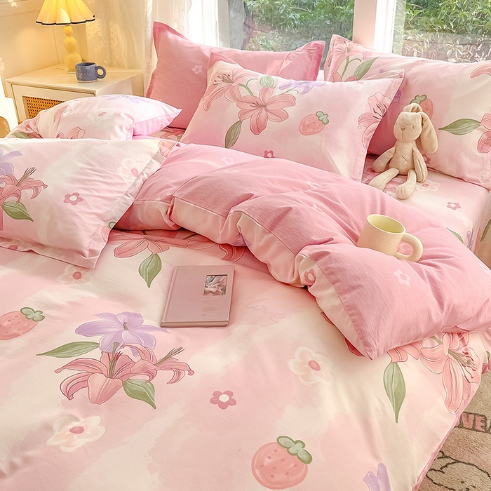 91家纺网 家纺一手货源 找家纺 绵庭家纺 2024新款AB版12868全棉印花单枕套 兰若幽香