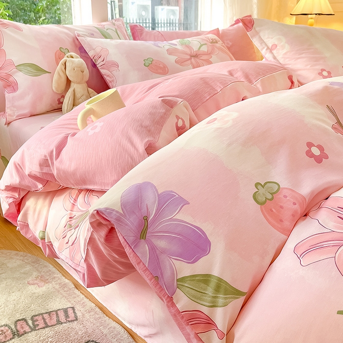 91家纺网 家纺一手货源 找家纺 绵庭家纺 2024新款AB版12868全棉印花单枕套 兰若幽香