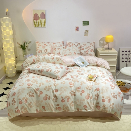 91家纺网 家纺一手货源 找家纺 （总）子钦家纺  2024水洗真丝印花四件套单被套床笠床单款-第四波