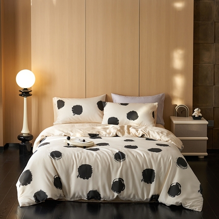 91家纺网 家纺一手货源 找家纺 （总）时年家纺 2024春夏新品莱赛尔天丝印花四件套（充值会员优惠5元）