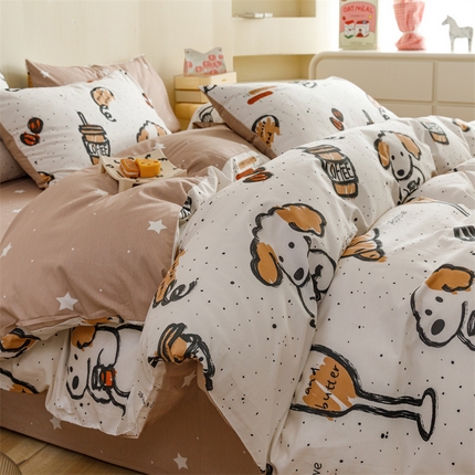 91家纺网 家纺一手货源 找家纺 （总）红粉佳人家纺  2024新款纯棉全棉卡通小清新单被套