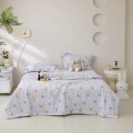 91家纺网 家纺一手货源 找家纺 （总）33家纺 2024新款芙蓉棉印花夏被夏凉被空调被子