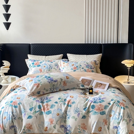 91家纺网 家纺一手货源 找家纺 （总）棠颂家纺 2025新款全棉有机棉纯棉数码印花四件套纯棉套件（礼盒款）