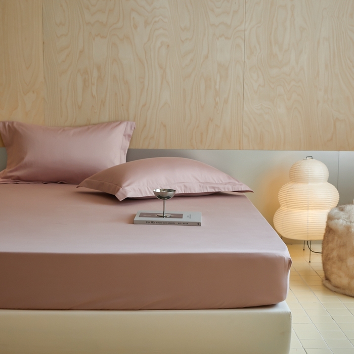 91家纺网 家纺一手货源 找家纺 秀色家纺 2025新款50支贡缎床笠单件全棉纯棉床罩三件套儿童防滑床单床垫套床套 梦易-玉颜粉