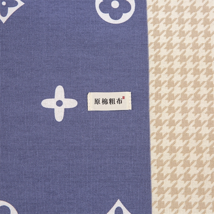 91家纺网 家纺一手货源 找家纺 金泰莱 2025新款老粗布床笠三件套全棉床笠纯棉床笠单床笠 简尚