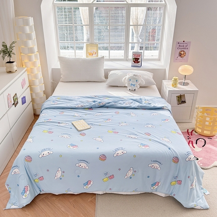 博雅 2024新款三丽鸥正版系列A类牛奶丝软糯针织棉大豆纤维夏被 针织棉（带防伪标）蛋糕玉桂狗