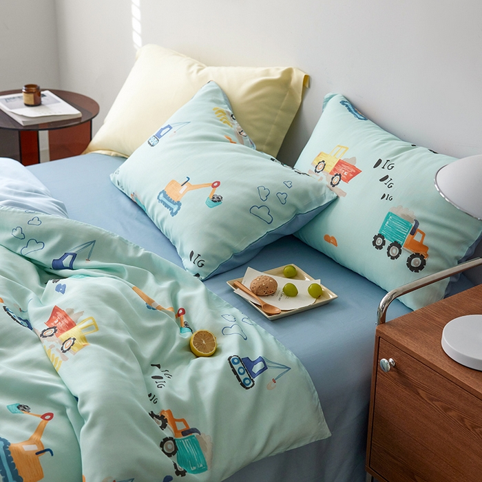 91家纺网 家纺一手货源 找家纺 时年家纺 2024春夏新品莱赛尔天丝印花四件套 机车梦