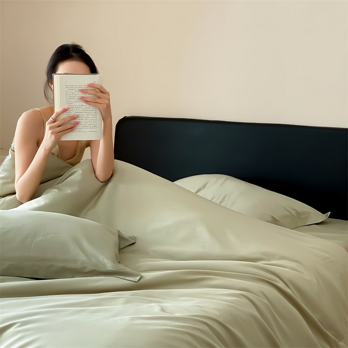 91家纺网 家纺一手货源 找家纺 荣轩家纺   2024年新款天丝棉四件套 遇见-抹茶