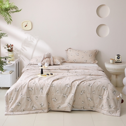 91家纺网 家纺一手货源 找家纺 （总）33家纺 2024新款芙蓉棉印花夏被夏凉被空调被子