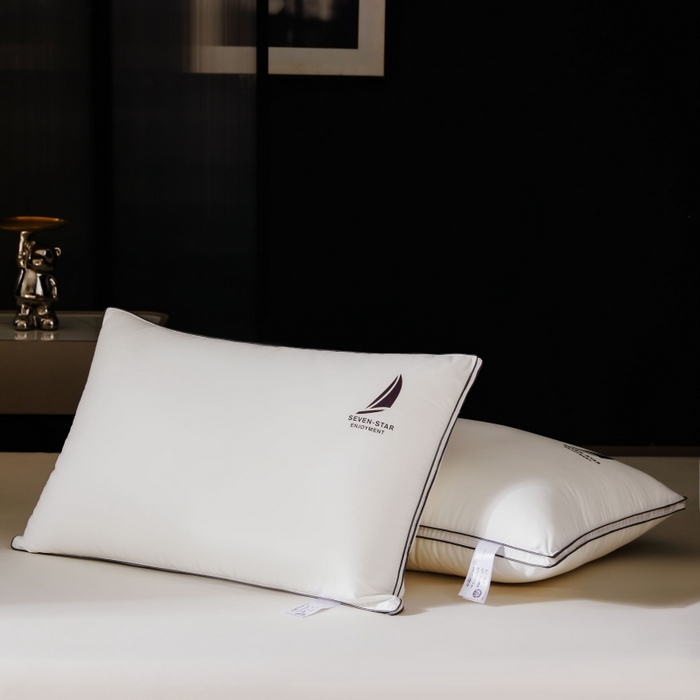 91家纺网 家纺一手货源 找家纺 星芯合家纺 2024新款A类100支全棉七星级酒店枕芯 七星级酒店立体枕