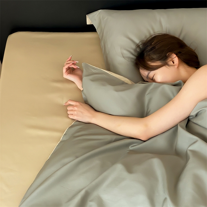 91家纺网 家纺一手货源 找家纺 荣轩家纺   2024年新款天丝棉四件套 遇见-茶绿