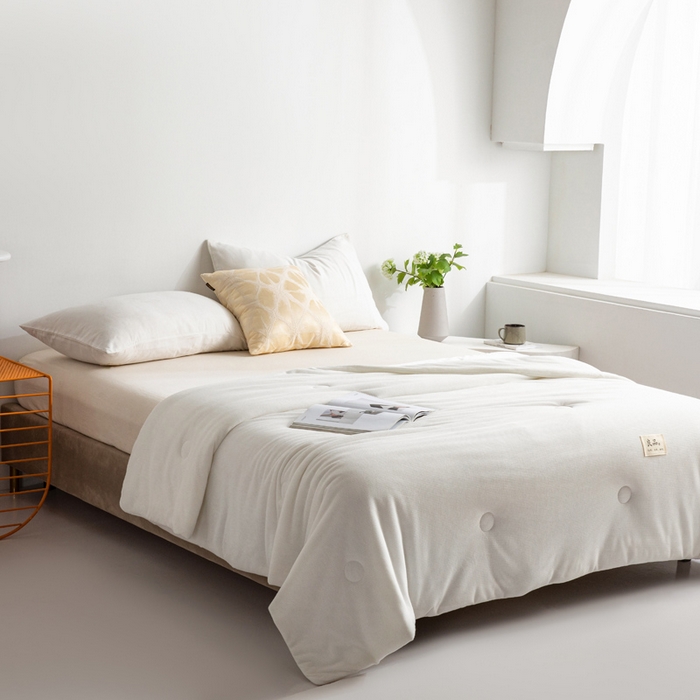 91家纺网 家纺一手货源 找家纺 慕尚 2025新款针织棉华夫格夏被 华夫格 馥芮白