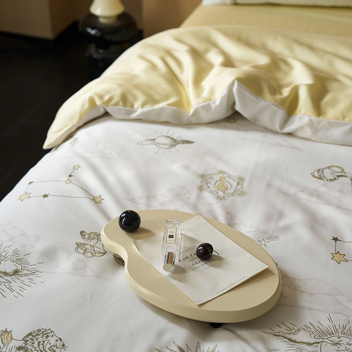 91家纺网 家纺一手货源 找家纺 时年家纺 2024春夏新品莱赛尔天丝印花四件套 莱德