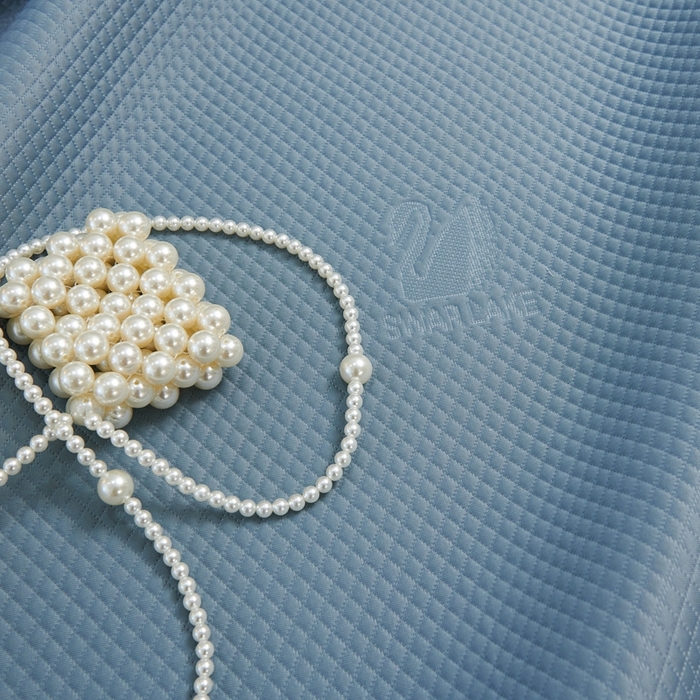 91家纺网 家纺一手货源 找家纺 青雅席业 2025新款A类母婴级刺绣冰豆豆凉席 天鹅湖-蓝