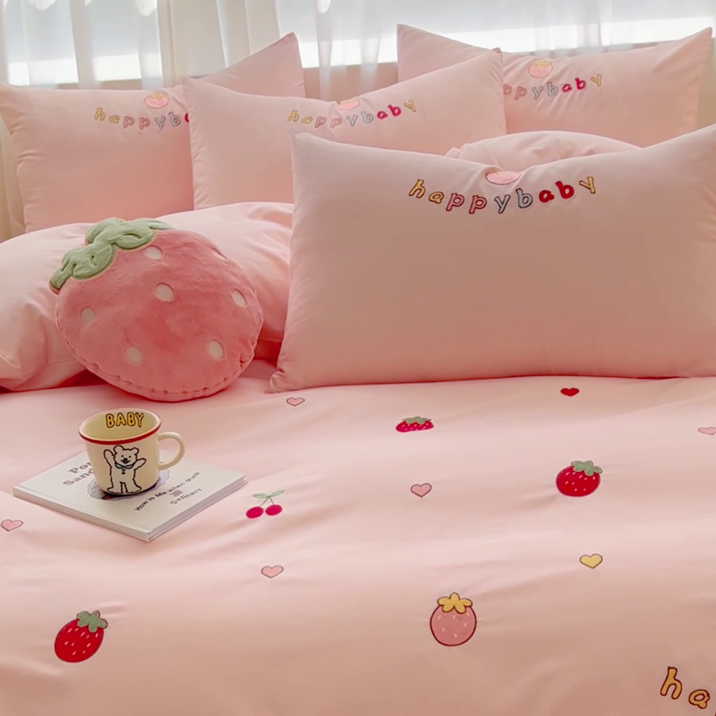 91家纺网 家纺一手货源 找家纺 （总）亲亲公主 2025新款全棉可爱刺绣四件套