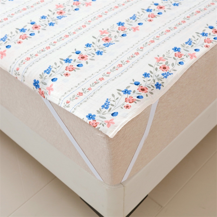 91家纺网 家纺一手货源 找家纺 北辰 2024新款印花水洗棉天竺棉隔脏睡袋 韩式小花