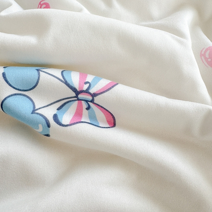 91家纺网 家纺一手货源 找家纺 博雅 2024新款三丽鸥正版系列A类牛奶丝软糯针织棉大豆纤维夏被 针织棉（带防伪标）樱桃美乐蒂