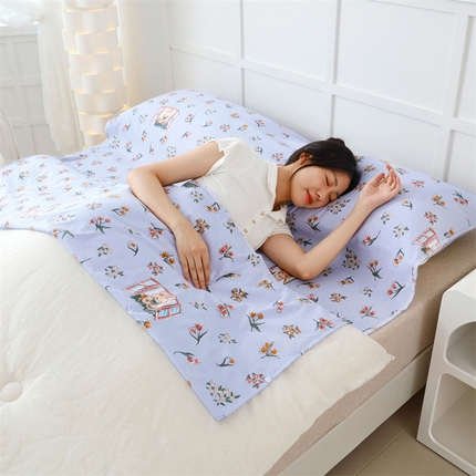 91家纺网 家纺一手货源 找家纺 （总）北辰 2024新款印花水洗棉天竺棉隔脏睡袋