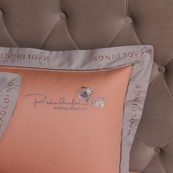 91家纺网 家纺一手货源 找家纺 瑞驰家纺 2024新款A类长绒棉刺绣四件套-雅典娜系列 雅典娜-温柔粉