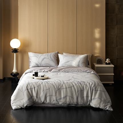 时年家纺 2024春夏新品莱赛尔天丝印花四件套 卡林