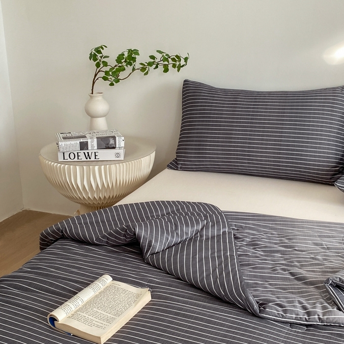 91家纺网 家纺一手货源 找家纺 荔禾家居 A类针织棉无印风夏被 豆蔻-深灰