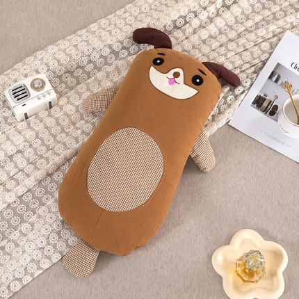 91家纺网 家纺一手货源 找家纺 2025新款直播爆款动物乐园荞麦枕 动物乐园咖