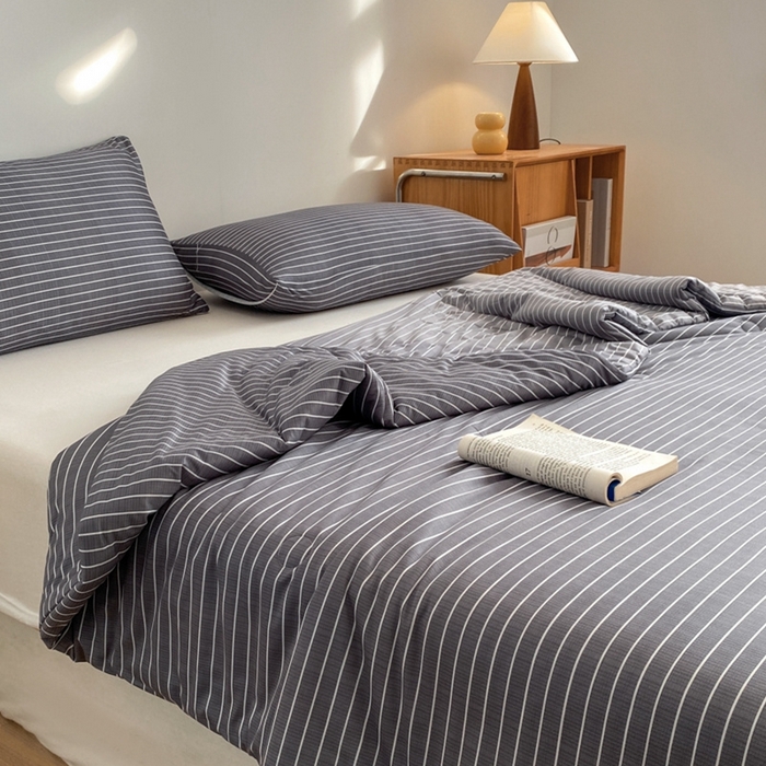 91家纺网 家纺一手货源 找家纺 荔禾家居 A类针织棉无印风夏被 豆蔻-深灰