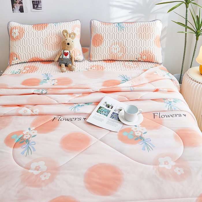 91家纺网 家纺一手货源 找家纺 爱上家居 2024新款印花凉席床裙床单款夏被-床裙款 梦想泡泡