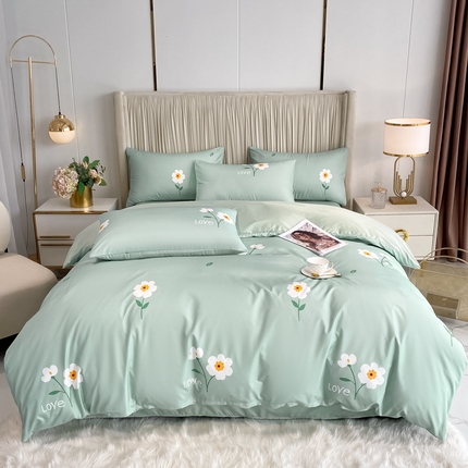 91家纺网 家纺一手货源 找家纺 （总）子钦家纺 2024水洗真丝印花四件套单被套床笠床单款-第三波