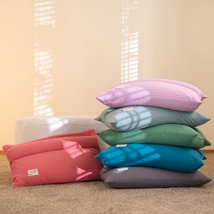 （总）依米娜 2024新款全棉砂洗荞麦牵引枕荞麦枕头枕芯