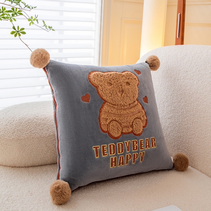 91家纺网 家纺一手货源 找家纺 枕芯真意 2024新款宝宝绒抱枕被 浅灰色