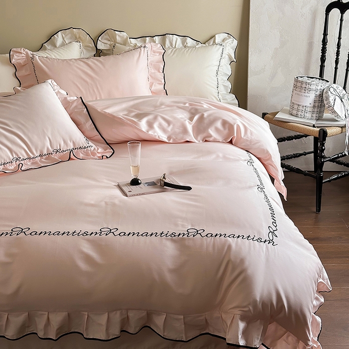 91家纺网 家纺一手货源 找家纺 （总）2024窝米春夏新品100支长绒棉刺绣款四件套