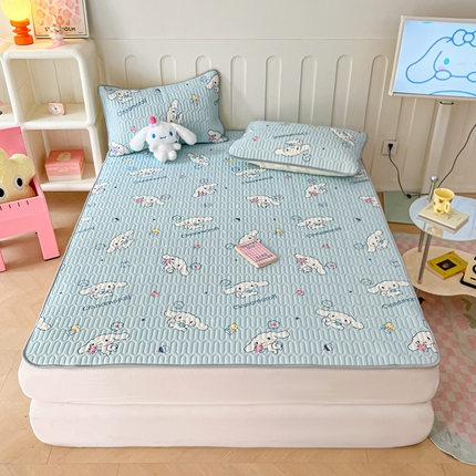 金爱家 2024新款A类三丽鸥高品质可组合凉感丝乳胶席牛奶丝针织棉软糯夏被四件套 乳胶席-牛奶甜点玉桂狗