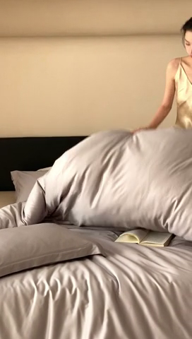 91家纺网 家纺一手货源 找家纺 荣轩家纺   2024年新款天丝棉四件套 遇见-拿铁