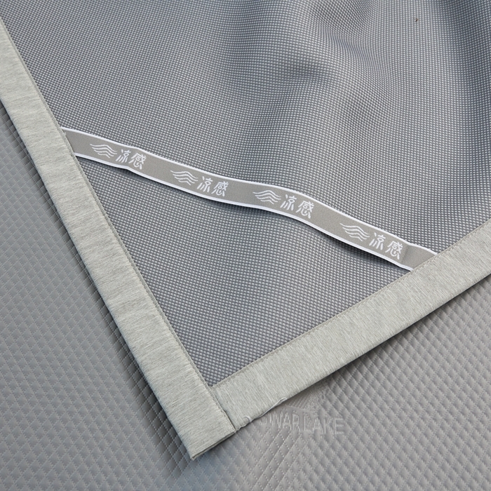 91家纺网 家纺一手货源 找家纺 青雅席业 2025新款A类母婴级刺绣冰豆豆凉席 天鹅湖-灰