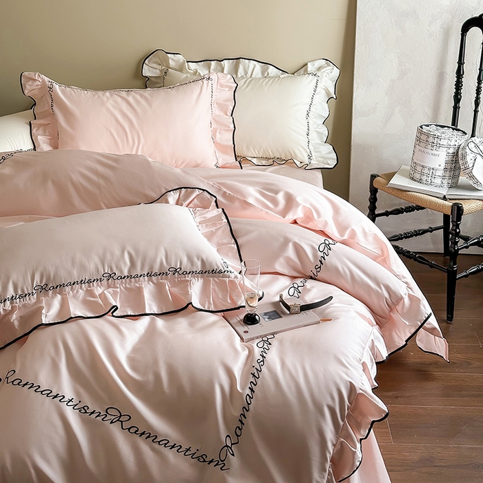 91家纺网 家纺一手货源 找家纺 （总）2024窝米春夏新品100支长绒棉刺绣款四件套