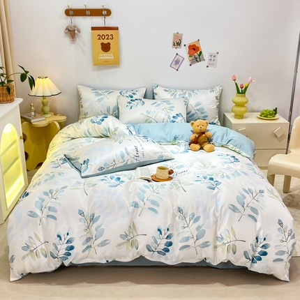 91家纺网 家纺一手货源 找家纺 （总）子钦家纺 2024水洗真丝印花四件套单被套床笠床单款-第二波