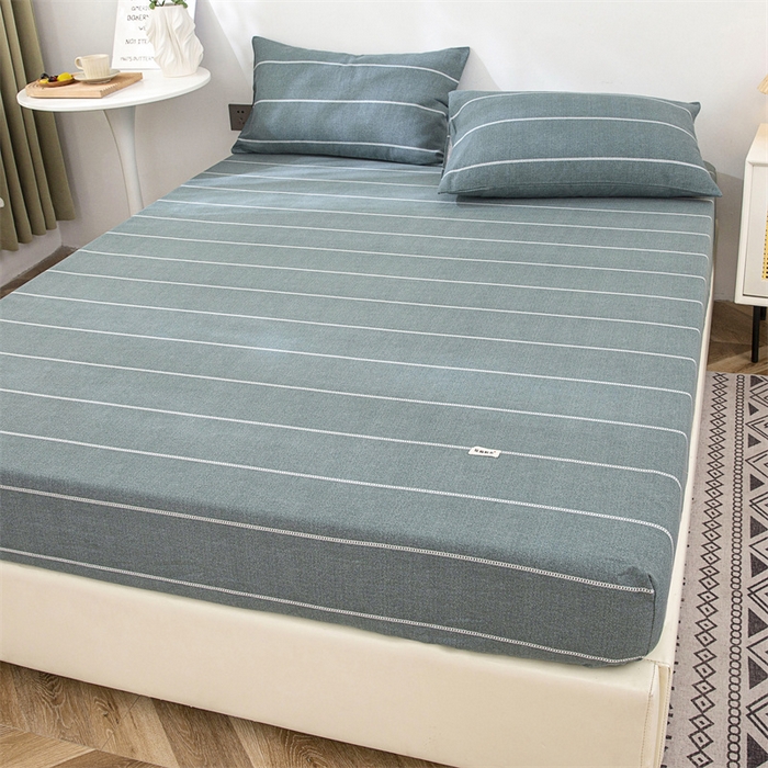 91家纺网 家纺一手货源 找家纺 金泰莱 2025新款老粗布床笠三件套全棉床笠纯棉床笠单床笠 初见