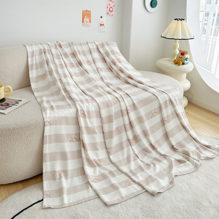 91家纺网 家纺一手货源 找家纺 （总）金泰莱 2025新款色织提花竹纤维软凉席竹纤维毯子盖毯