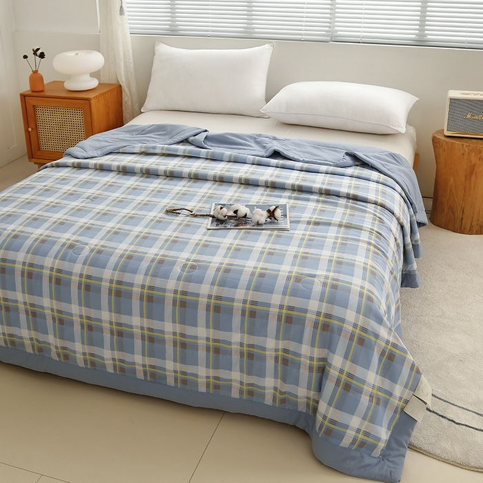 91家纺网 家纺一手货源 找家纺 凡客家居 2024新款无印风水洗棉新疆棉花夏被夏凉被空调被 莫妮卡